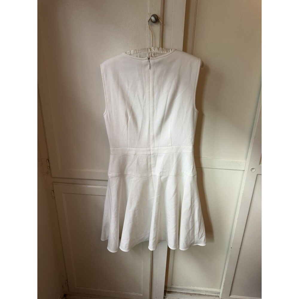 BCBGMAXAZRIA Runway White Ladder Lace Fit & Flare Dress - Size 10 - Picture 5 of 7